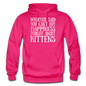 Can't Buy Happiness - Kittens - White - Gildan Heavy Blend Adult Hoodie - fuchsia