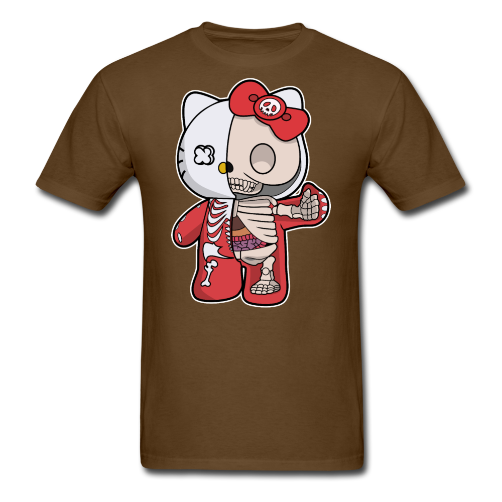 Hello Kitty - Half Skeleton - Unisex Classic T-Shirt - brown