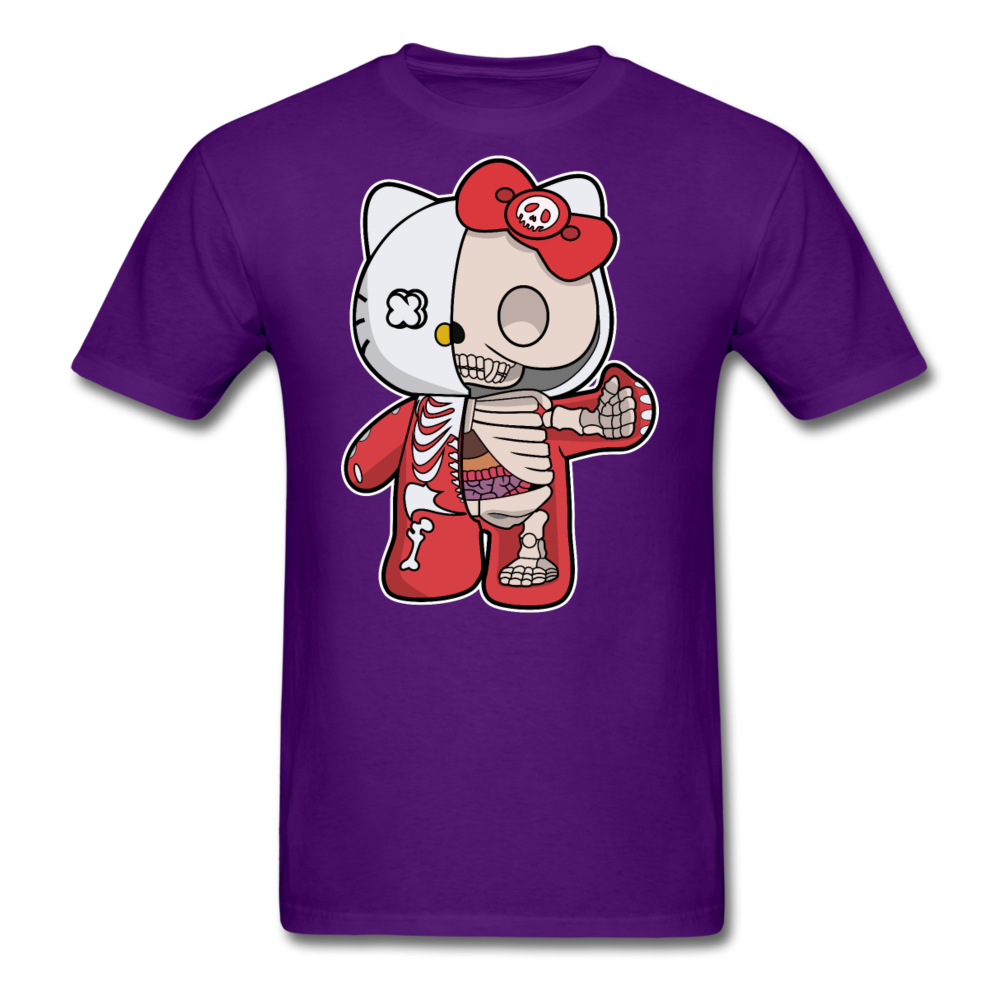 Hello Kitty - Half Skeleton - Unisex Classic T-Shirt - purple