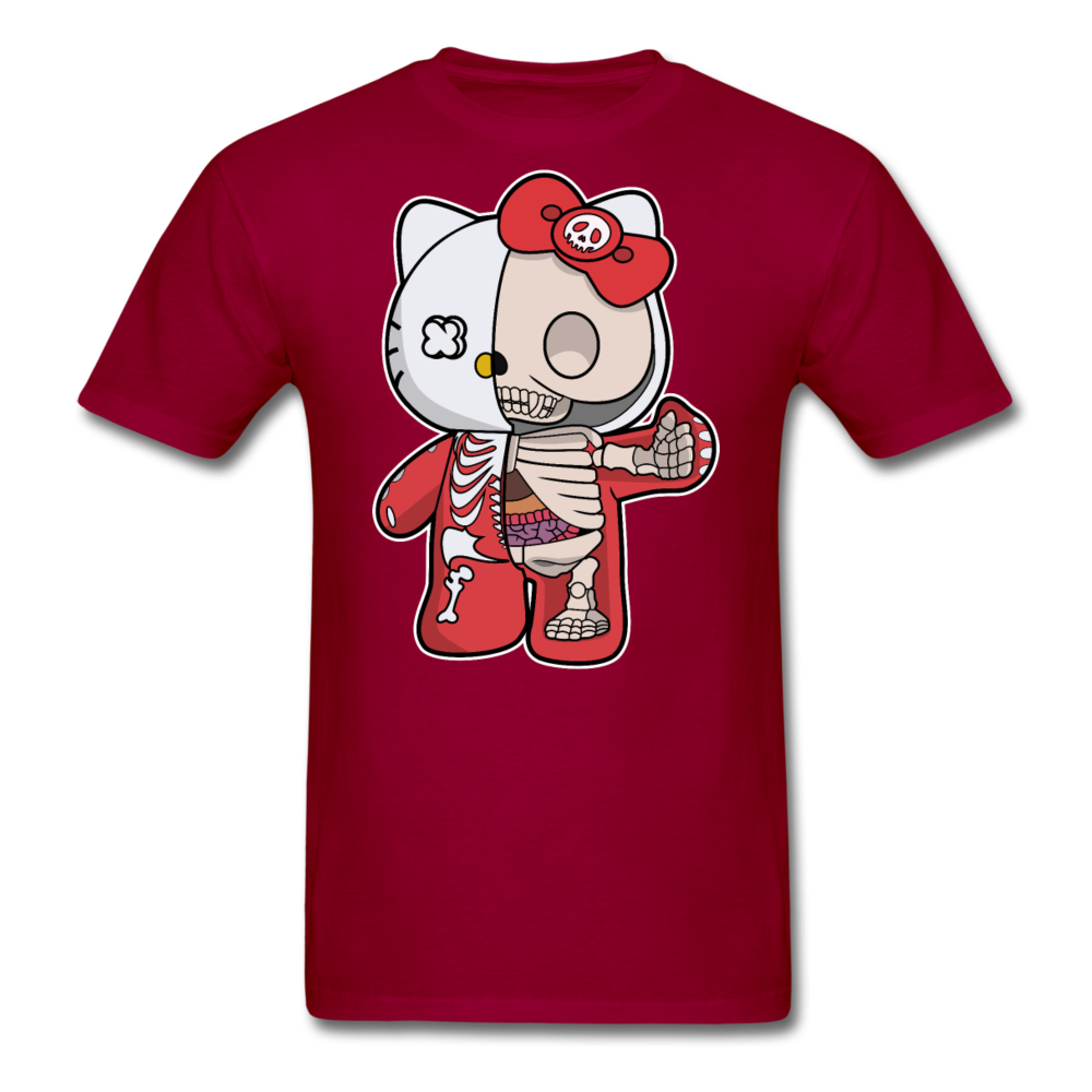 Hello Kitty - Half Skeleton - Unisex Classic T-Shirt - dark red