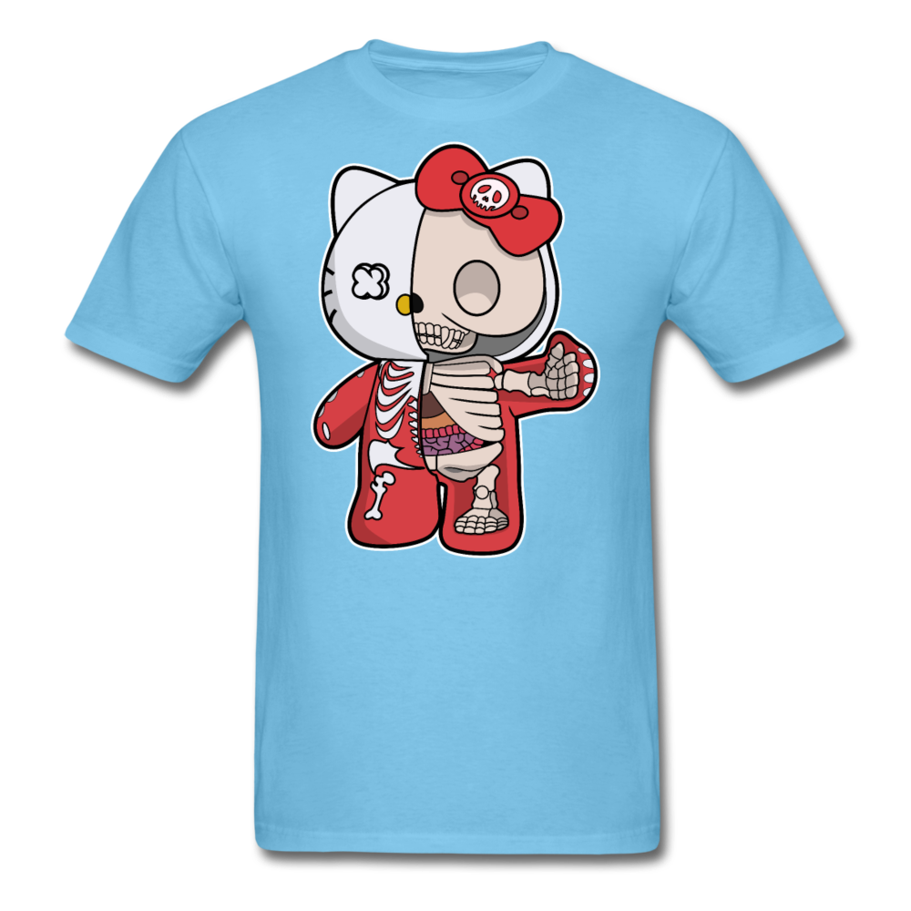 Hello Kitty - Half Skeleton - Unisex Classic T-Shirt - aquatic blue