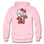 Hello Kitty - Half Skeleton - Gildan Heavy Blend Adult Hoodie - light pink