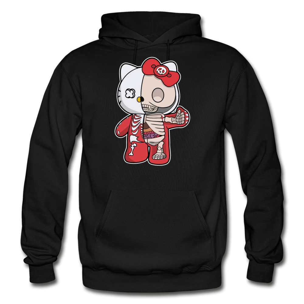 Hello Kitty - Half Skeleton - Gildan Heavy Blend Adult Hoodie - black