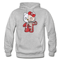 Hello Kitty - Half Skeleton - Gildan Heavy Blend Adult Hoodie - heather gray