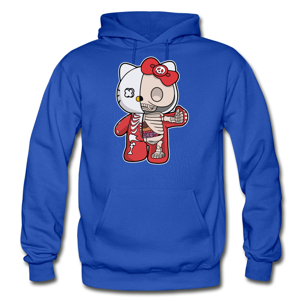 Hello Kitty - Half Skeleton - Gildan Heavy Blend Adult Hoodie - royal blue