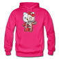 Hello Kitty - Half Skeleton - Gildan Heavy Blend Adult Hoodie - fuchsia