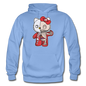 Hello Kitty - Half Skeleton - Gildan Heavy Blend Adult Hoodie - carolina blue