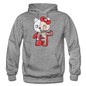 Hello Kitty - Half Skeleton - Gildan Heavy Blend Adult Hoodie - graphite heather