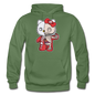 Hello Kitty - Half Skeleton - Gildan Heavy Blend Adult Hoodie - military green