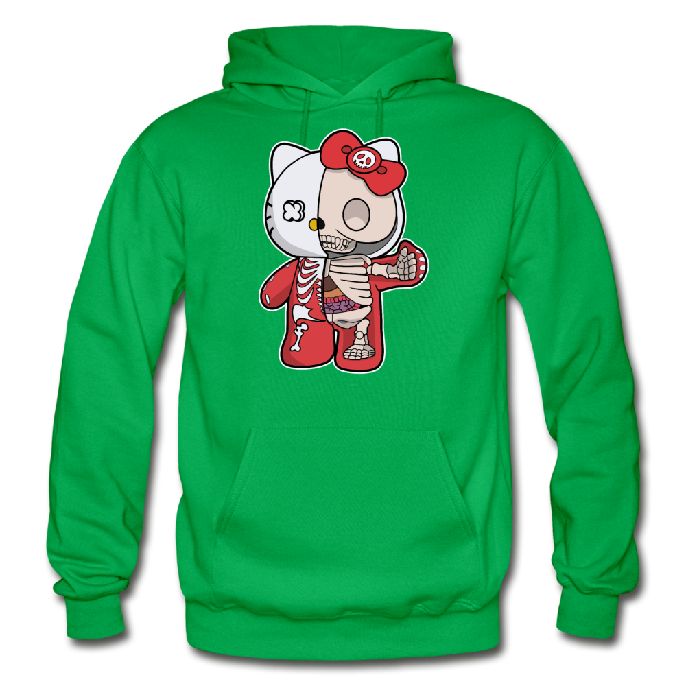 Hello Kitty - Half Skeleton - Gildan Heavy Blend Adult Hoodie - kelly green