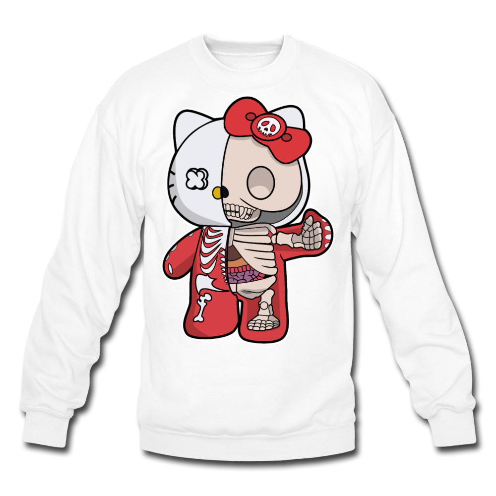 Hello Kitty - Half Skeleton - Crewneck Sweatshirt - white