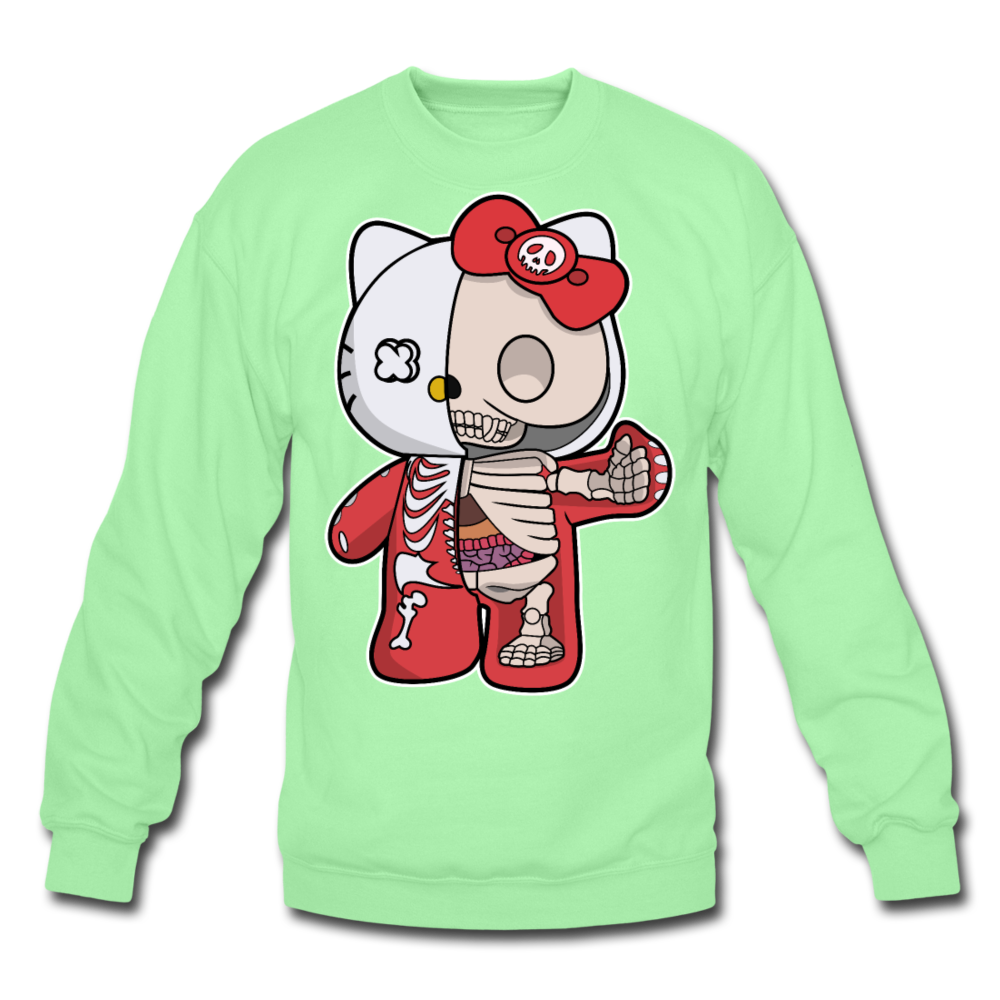 Hello Kitty - Half Skeleton - Crewneck Sweatshirt - lime