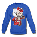 Hello Kitty - Half Skeleton - Crewneck Sweatshirt - royal blue