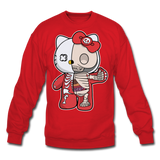 Hello Kitty - Half Skeleton - Crewneck Sweatshirt - red