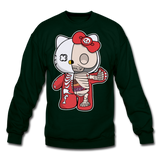 Hello Kitty - Half Skeleton - Crewneck Sweatshirt - forest green