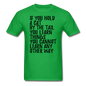 Hold A Cat By The Tail - Black - Unisex Classic T-Shirt - bright green