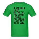 Hold A Cat By The Tail - Black - Unisex Classic T-Shirt - bright green