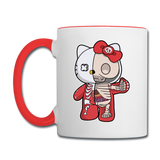 Hello Kitty - Half Skeleton - Contrast Coffee Mug - white/red