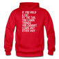 Hold A Cat By The Tail - White - Gildan Heavy Blend Adult Hoodie - red