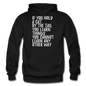 Hold A Cat By The Tail - White - Gildan Heavy Blend Adult Hoodie - black