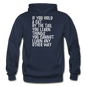 Hold A Cat By The Tail - White - Gildan Heavy Blend Adult Hoodie - navy