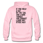 Hold A Cat By The Tail - Black - Gildan Heavy Blend Adult Hoodie - light pink