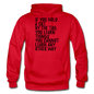 Hold A Cat By The Tail - Black - Gildan Heavy Blend Adult Hoodie - red