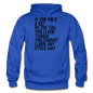 Hold A Cat By The Tail - Black - Gildan Heavy Blend Adult Hoodie - royal blue