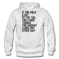 Hold A Cat By The Tail - Black - Gildan Heavy Blend Adult Hoodie - light heather gray