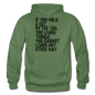 Hold A Cat By The Tail - Black - Gildan Heavy Blend Adult Hoodie - military green