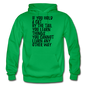 Hold A Cat By The Tail - Black - Gildan Heavy Blend Adult Hoodie - kelly green