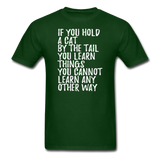Hold A Cat By The Tail - White - Unisex Classic T-Shirt - forest green