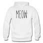 Meow - Gildan Heavy Blend Adult Hoodie - white