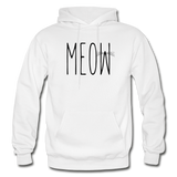 Meow - Gildan Heavy Blend Adult Hoodie - white