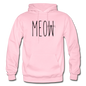 Meow - Gildan Heavy Blend Adult Hoodie - light pink