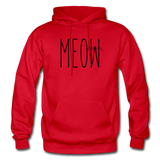 Meow - Gildan Heavy Blend Adult Hoodie - red