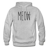Meow - Gildan Heavy Blend Adult Hoodie - heather gray