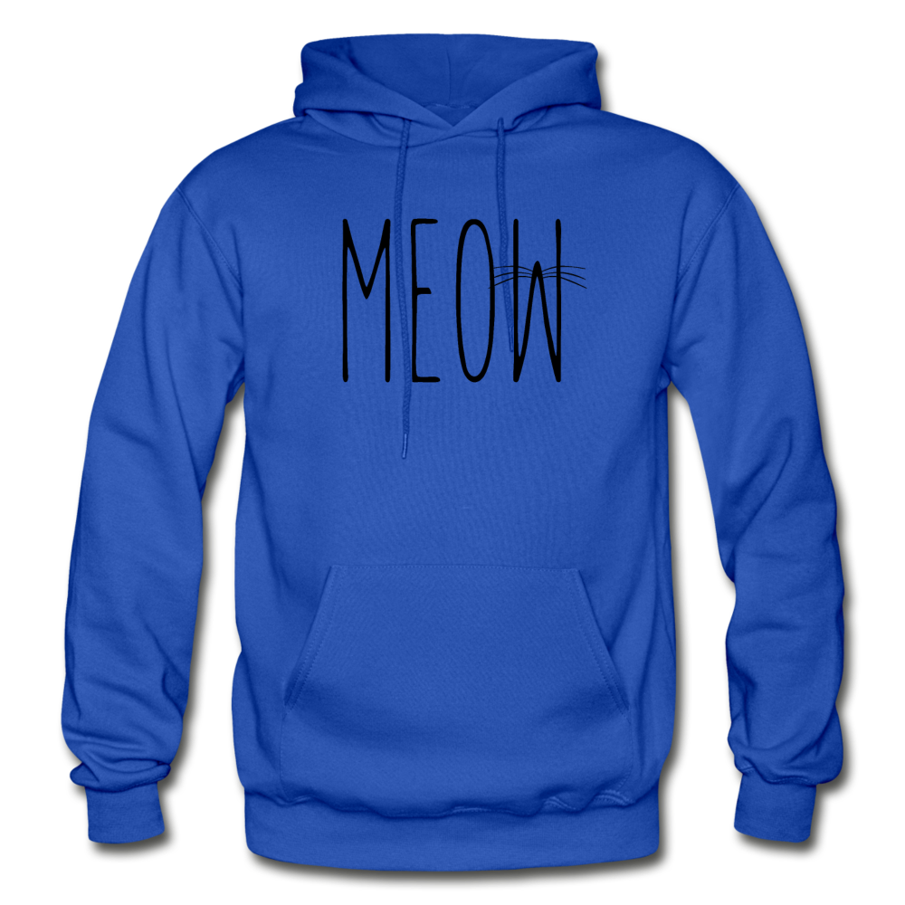 Meow - Gildan Heavy Blend Adult Hoodie - royal blue