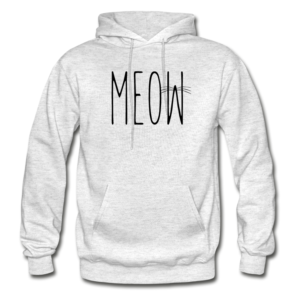 Meow - Gildan Heavy Blend Adult Hoodie - light heather gray