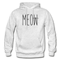 Meow - Gildan Heavy Blend Adult Hoodie - light heather gray