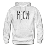 Meow - Gildan Heavy Blend Adult Hoodie - light heather gray