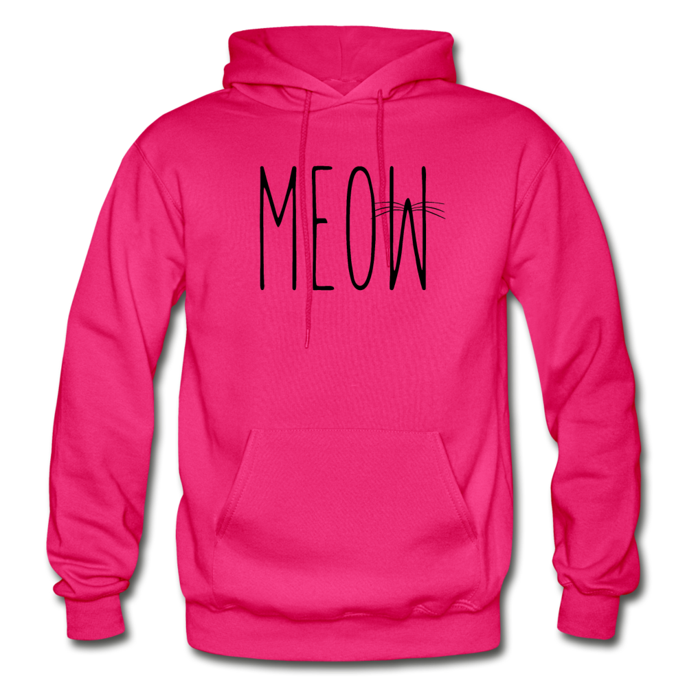 Meow - Gildan Heavy Blend Adult Hoodie - fuchsia