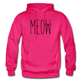 Meow - Gildan Heavy Blend Adult Hoodie - fuchsia