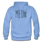 Meow - Gildan Heavy Blend Adult Hoodie - carolina blue