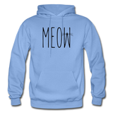 Meow - Gildan Heavy Blend Adult Hoodie - carolina blue