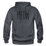 Meow - Gildan Heavy Blend Adult Hoodie - charcoal gray