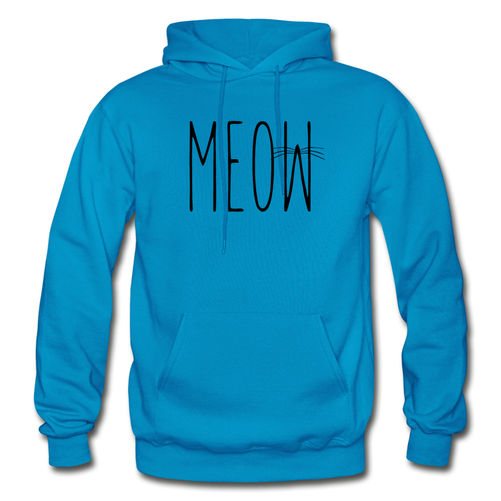 Meow - Gildan Heavy Blend Adult Hoodie - turquoise