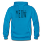 Meow - Gildan Heavy Blend Adult Hoodie - turquoise