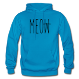 Meow - Gildan Heavy Blend Adult Hoodie - turquoise