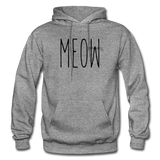Meow - Gildan Heavy Blend Adult Hoodie - graphite heather
